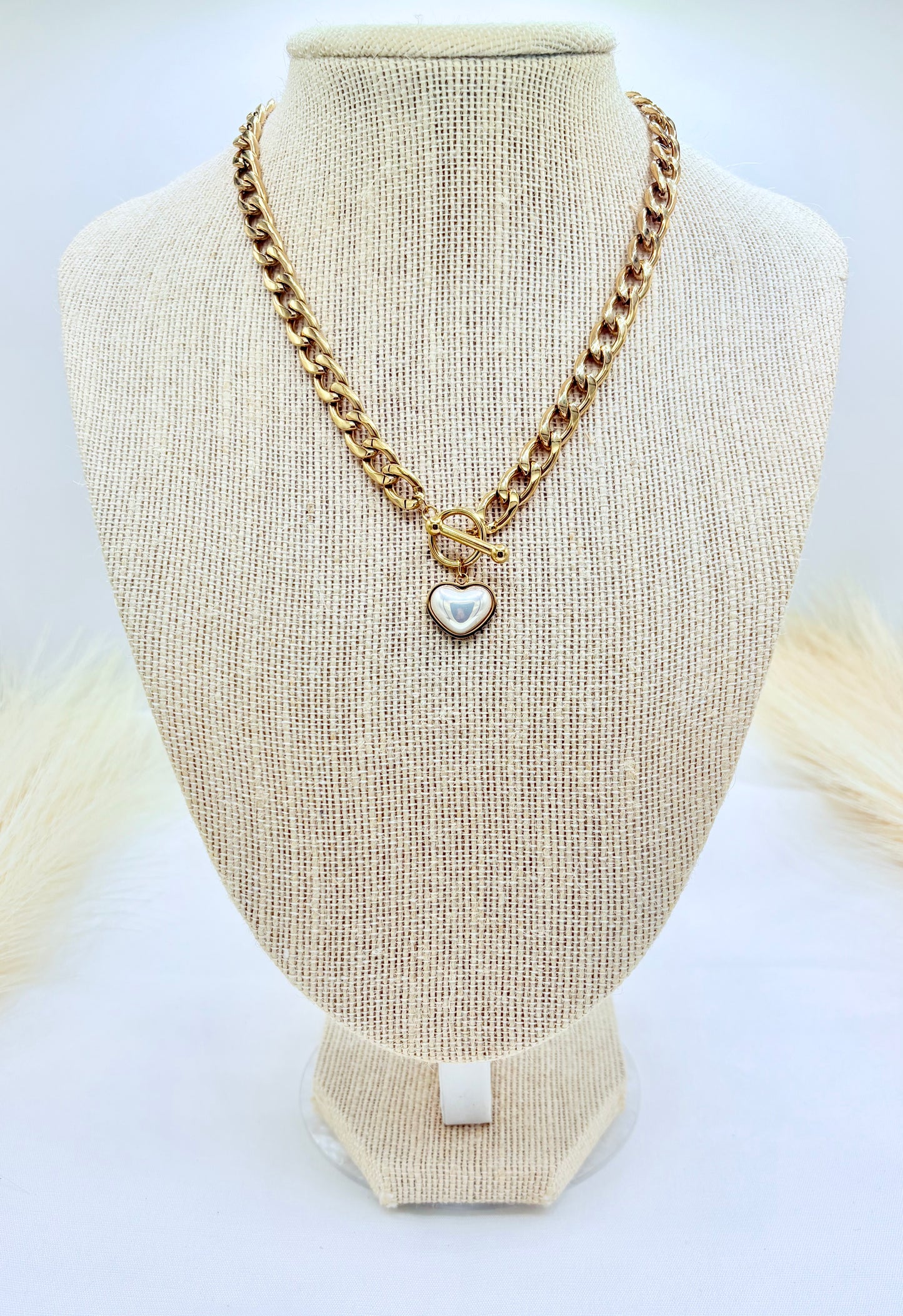 Golden Pearl Heart